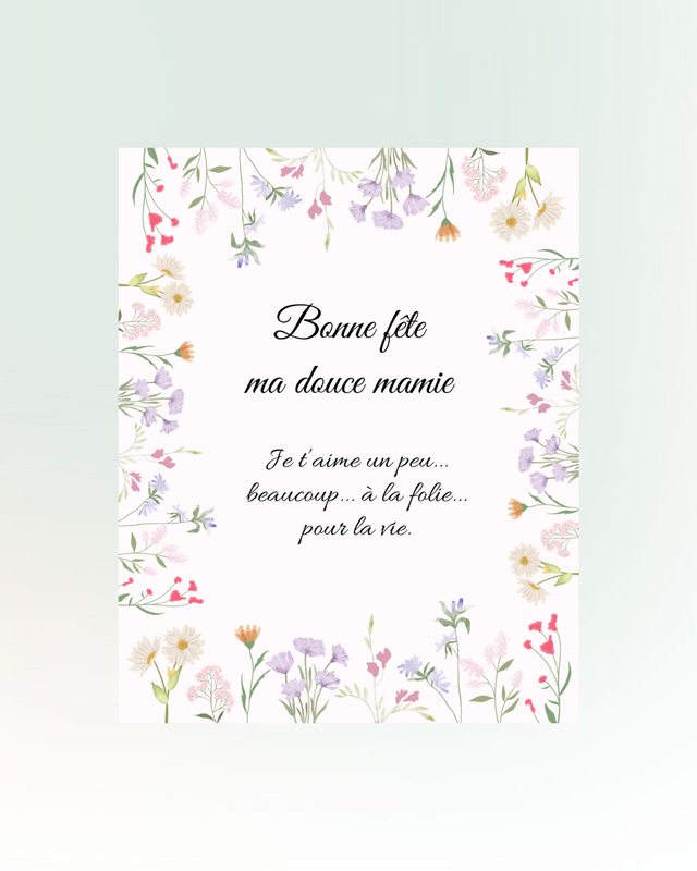 Carte Bonne fête mamie