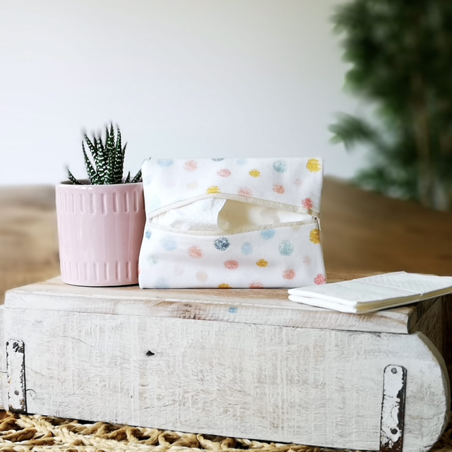 Tissue Pouch - Pastel Spots