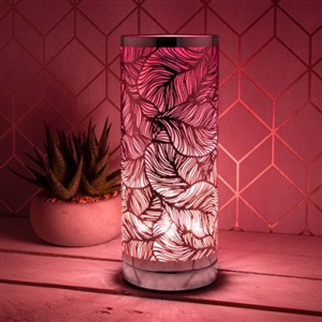 Pink & Sliver Feather 'Touch Control' Electrcic Wax Warmer