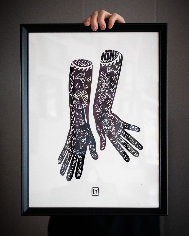 Embroidered 11 - print A3