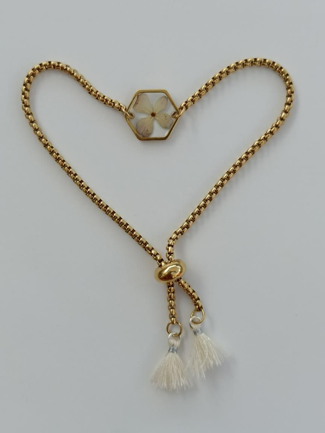 Bracelet Pompon Blanc cassé 