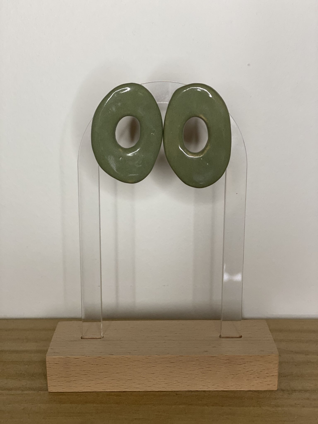 Boucles d&#039;oreilles Hestia coloris avocat