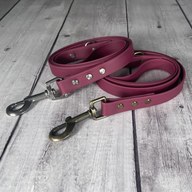 Wine Red Waterproof BioThane® Lead