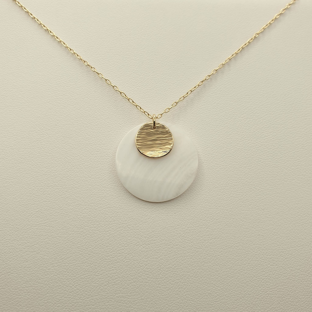 Collier HALO (nacre blanche)