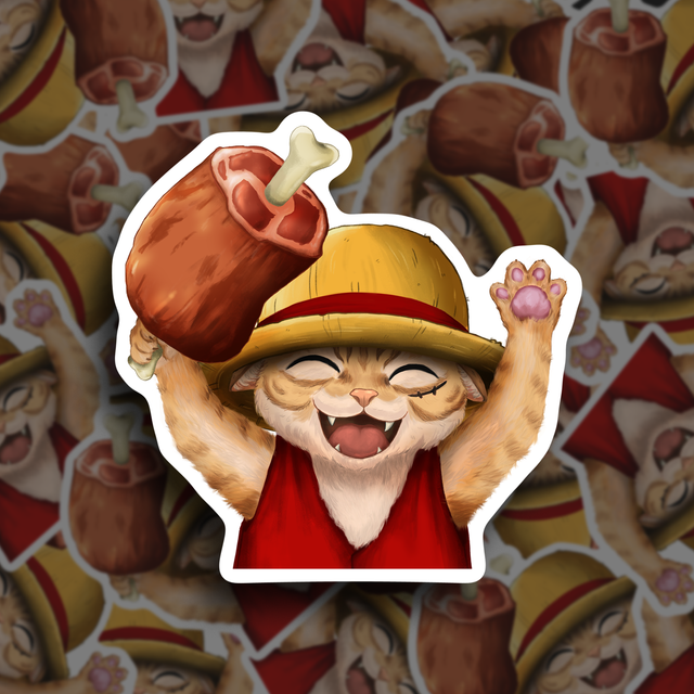 Cat D Luffy - Sticker