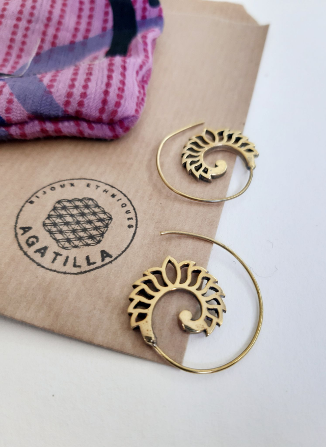 PETITE SPIRALES BOUCLES D&#039;OREILLES ORIGINALES 