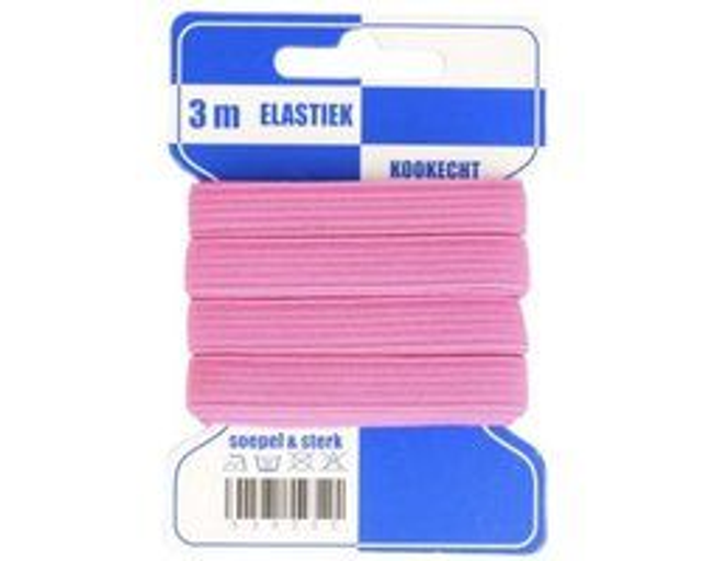 Elastiek 786 roze / 10 mm / 3 m
