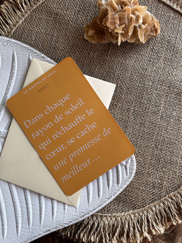 Carte de vœux &quot;Mantra&quot; août