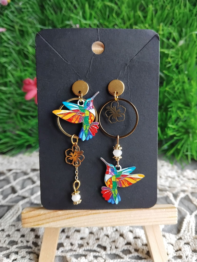 boucles d'oreilles colibris