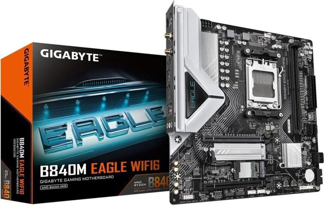 02.1.0043 – Scheda Madre Gigabyte B840M EAGLE WIFI6 DDR5 – Micro‑ATX entry‑level con WiFi per Ryzen 7000/8000/9000