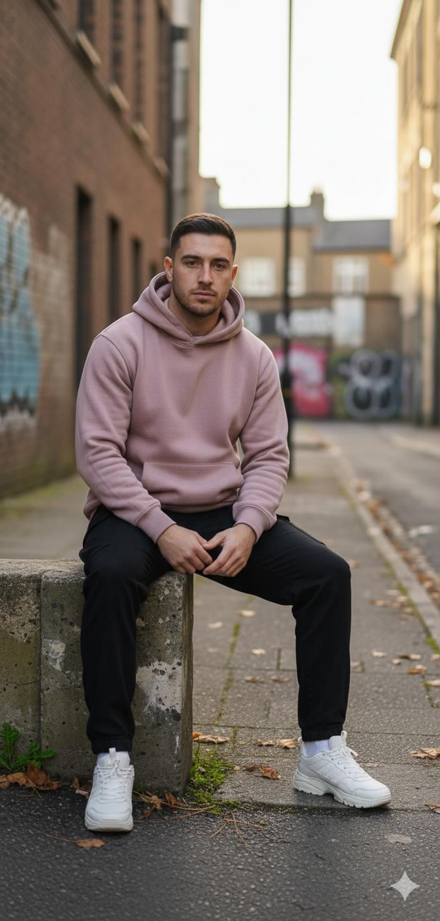 EMBOSSED TAUPE HOODIE