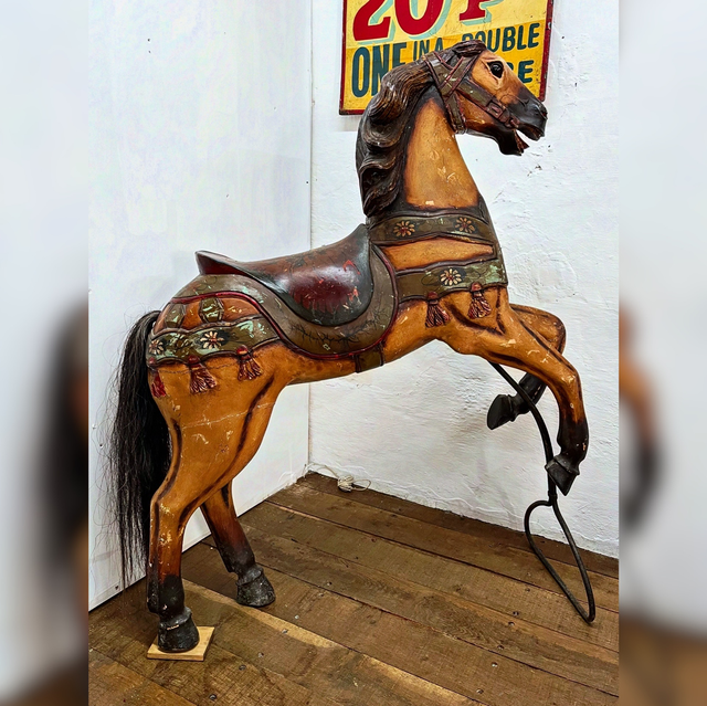 A Victorian Carousel “Prancer” Horse From “The Ride Of Savage Horses” By Frederick Savage 