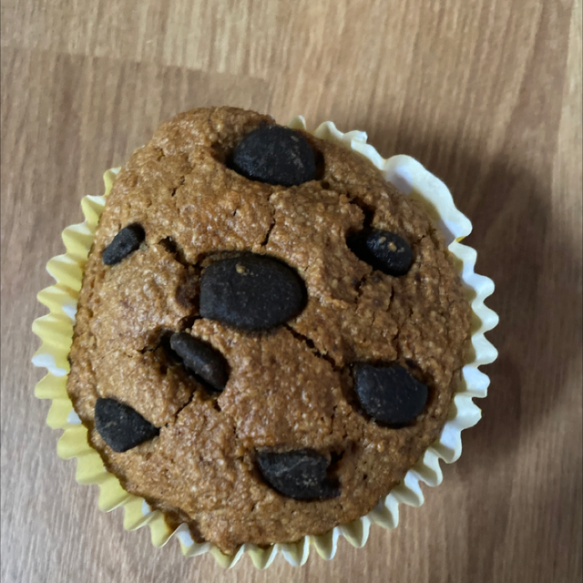 Carob chip cupcake