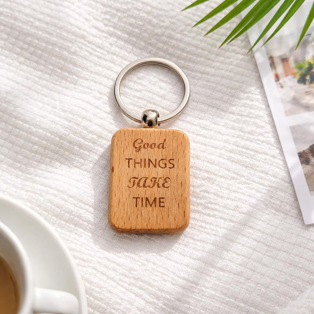 Good things wooden keyring