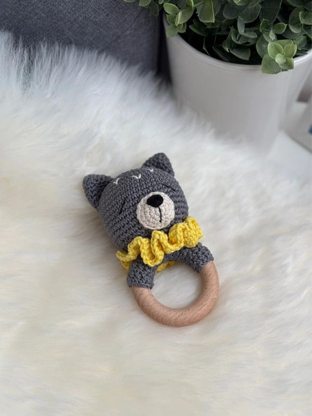🐺 Hochet Loup – Fait main au crochet