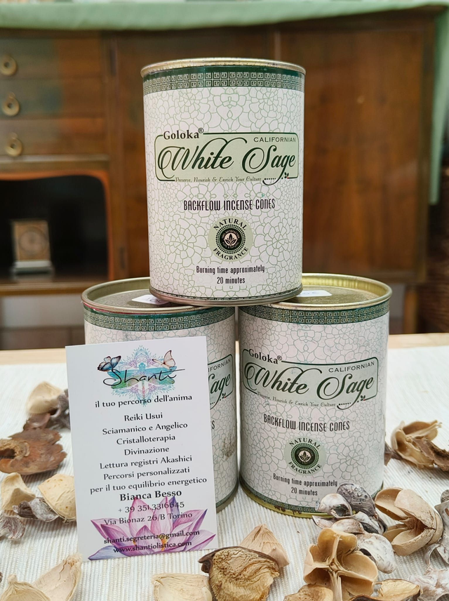 Incensi conetti salvia bianca