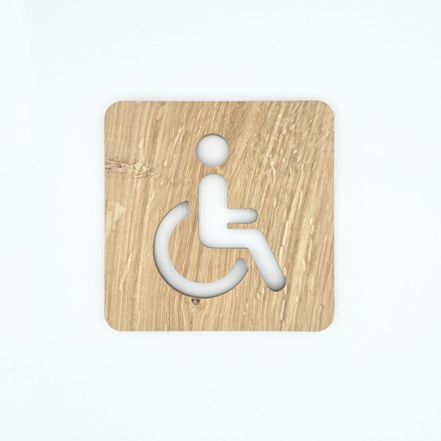 Plaque de porte pour vos toilettes PMR