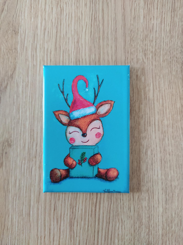 Magnet "Renne Noël" 7,8 x 5,3cm