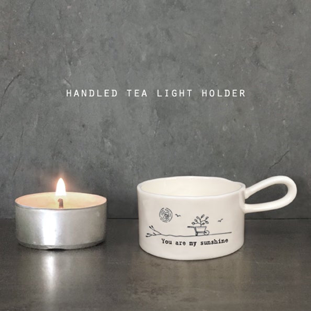 “You are my sunshine” handled tealight holder