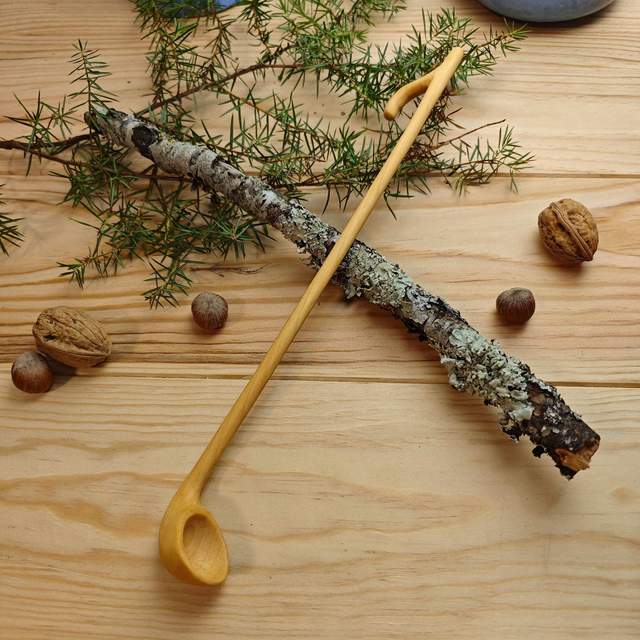 Cuillère à sel en érable torrèfié-C349