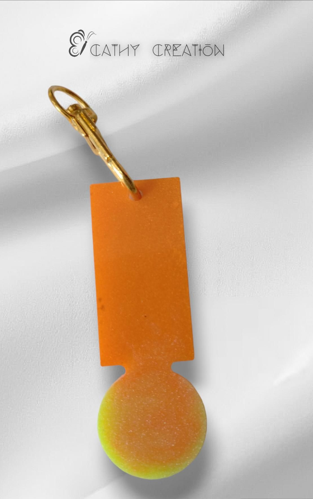 Jeton de caddie orange et jaune 