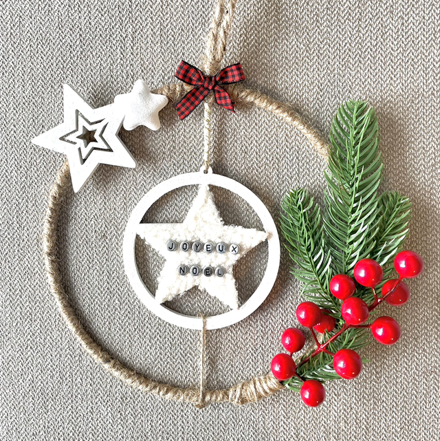 Décoration de Noël “l’étoile et le Houx”