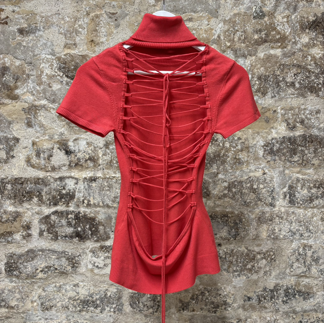 Lace-up top #178