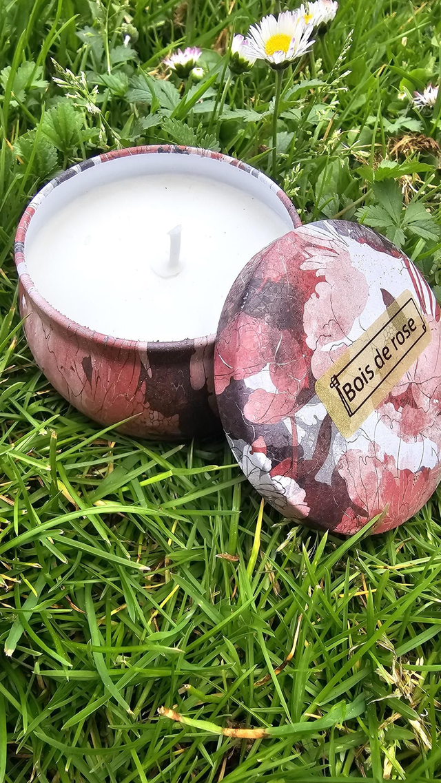 Boîte  bohème  100g senteur  &quot;bois de rose&quot;