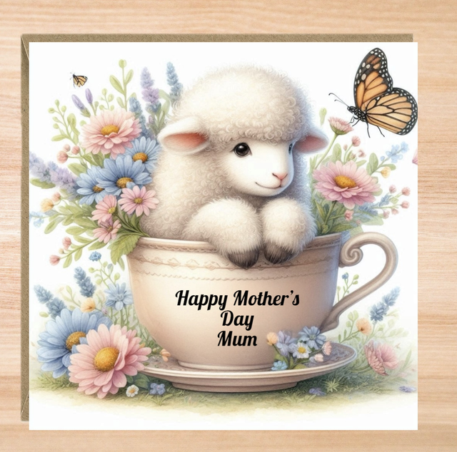 Personalised Lamb Mother’s Day Card