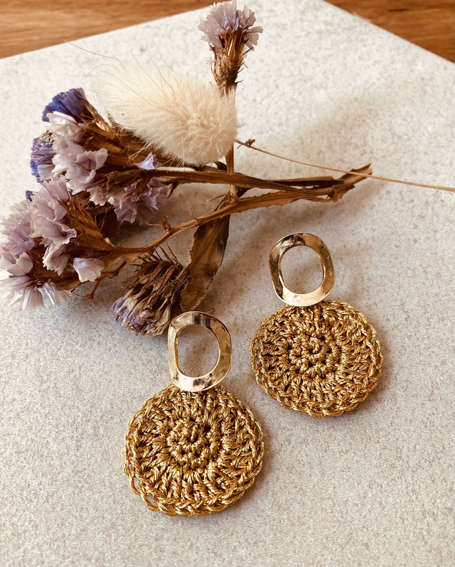 Boucles d&#039;oreilles en crochet &quot;Etincelles&quot;