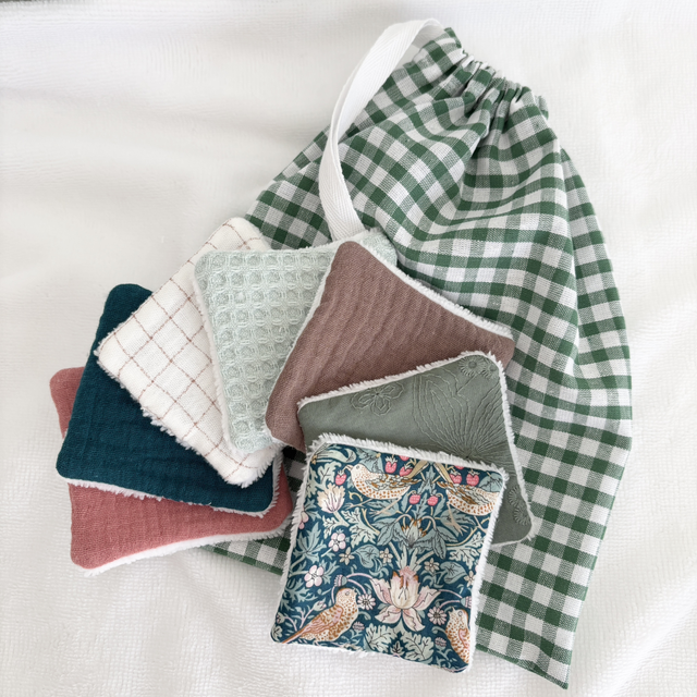 Semainier de petites lingettes lavables Burford