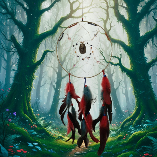 Attrape-Rêve en Cornaline et Lapis Lazuli