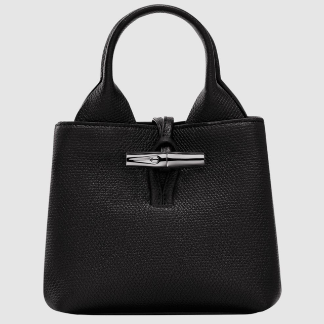 SAC A MAIN LONGCHAMP XS LE ROSEAU - CUIR - NOIR
