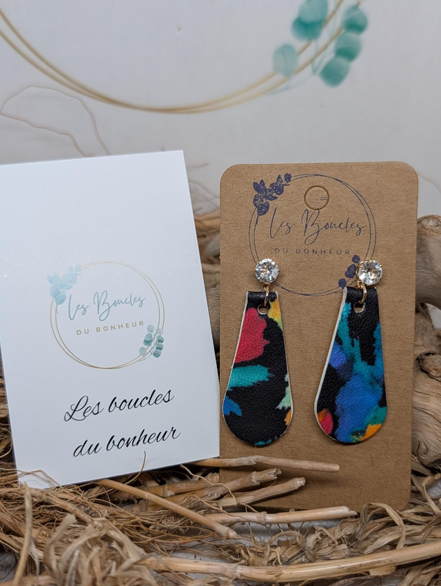 Boucles d'oreilles Simply multicolore s004