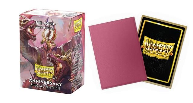 Arcane Tinmen Micas Dragon Shield Pomegranate &amp; Gold - Matte Dual Sleeves