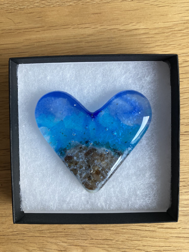 Beach Heart Paperweight
