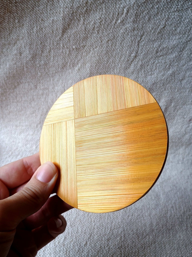 Dessous de verre Rond Collection BOIS