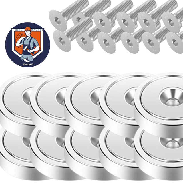 z - 12 Aimants nus + fixations