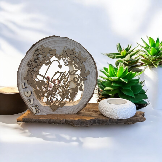 deco  avec porte bougie et lumière 