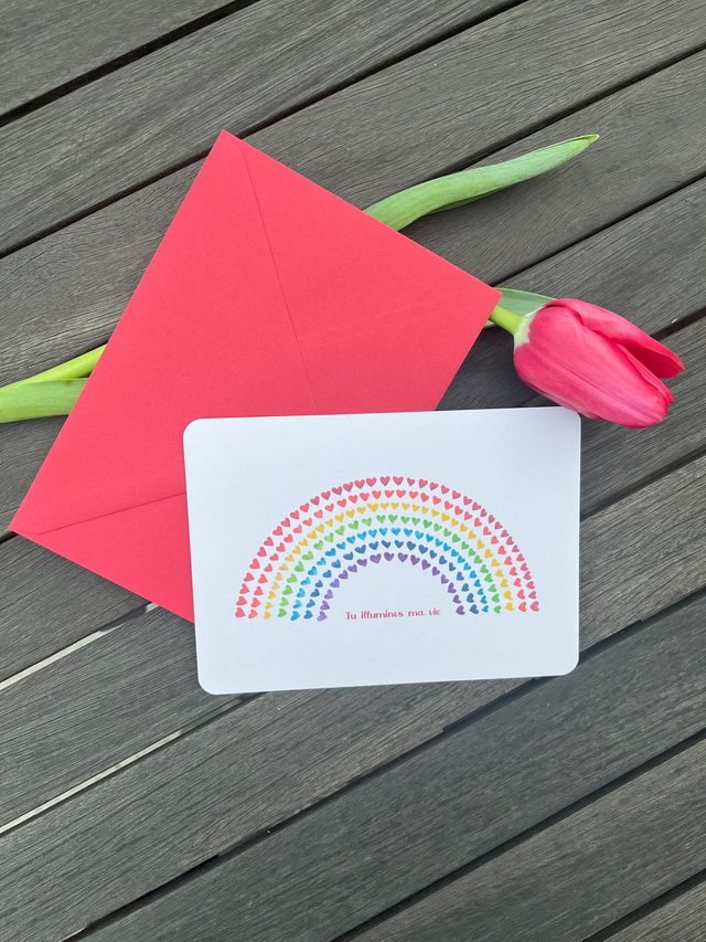 Carte de vœux &quot;Arc en ciel&quot;