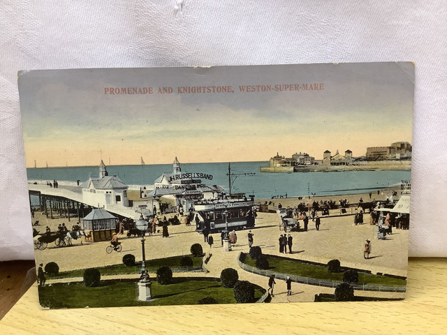 Promenade and Knightstone, Weston-Super-Mare, Somerset, Posted 1926 unbranded vintage postcard. Our Ref No. R584 £2.50