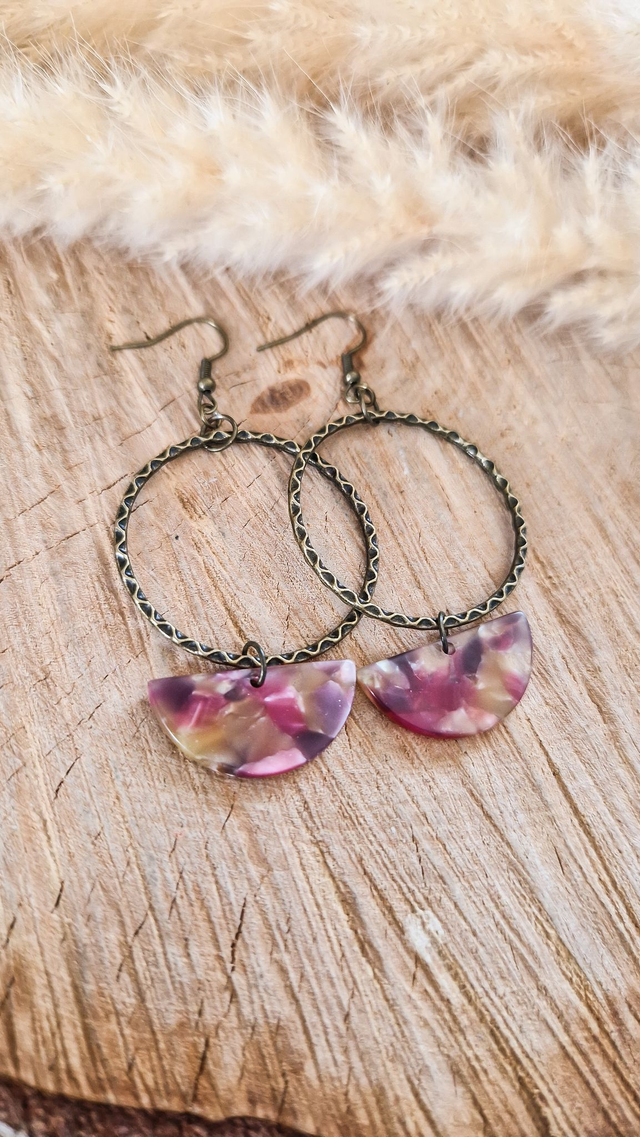 Boucles d'oreilles "Prunelle"