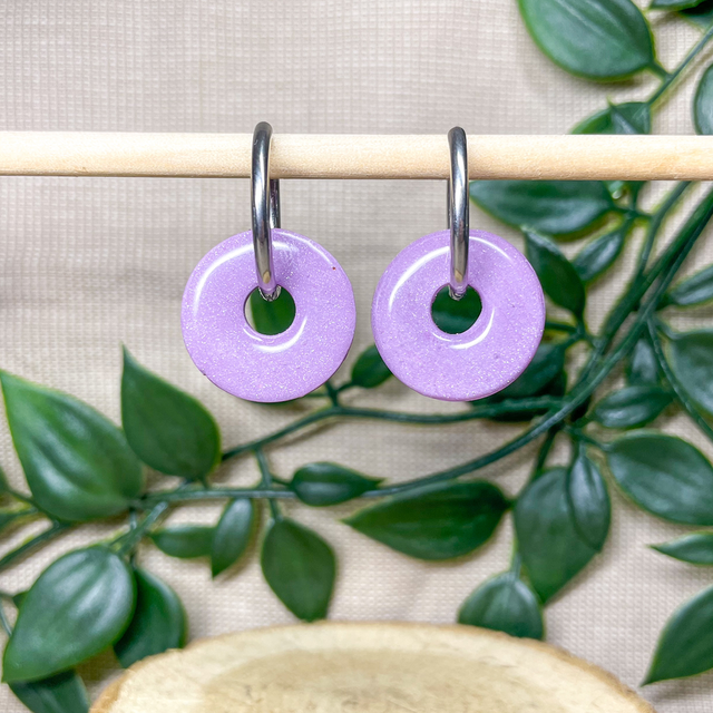 Boulons lila nacré (sans créoles)