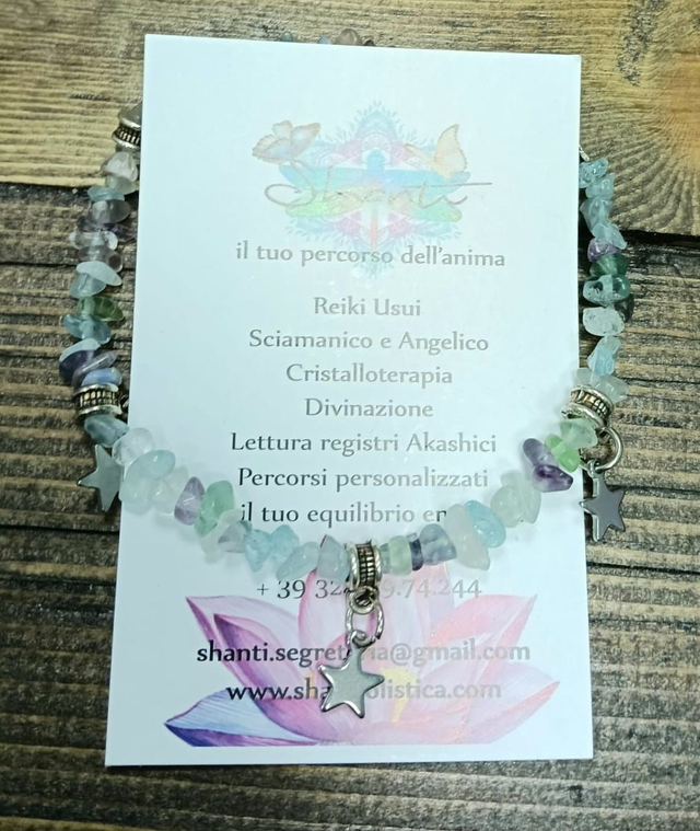 Bracciale donna chips fluorite