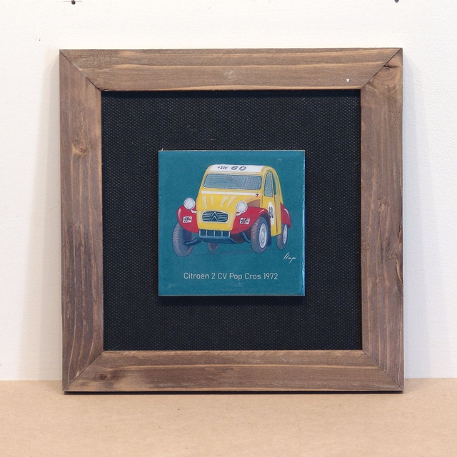 Artimotor enmarcado 21x21 - 1972 Citroën 2CV Pop Cros