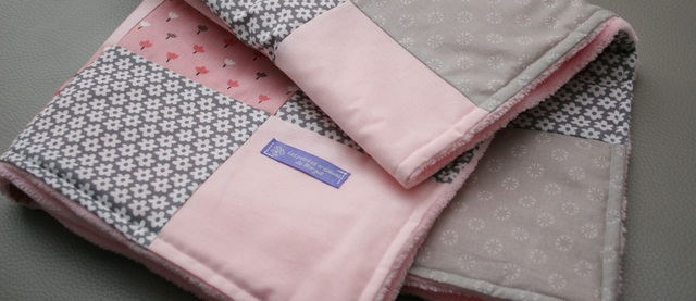 Couverture patchwork 90x70cm