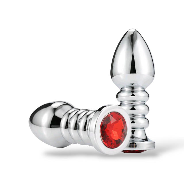 Plug Anal Acero Inox con Extensión Talla M Colores al Azar