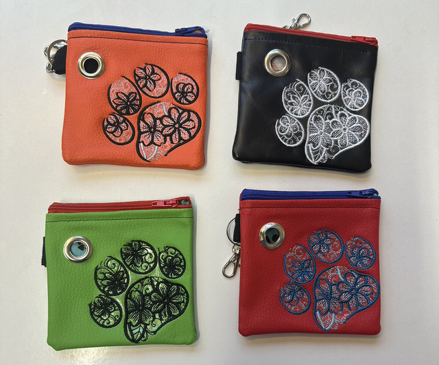 Poo Bags - with dispenser - Floral Paw