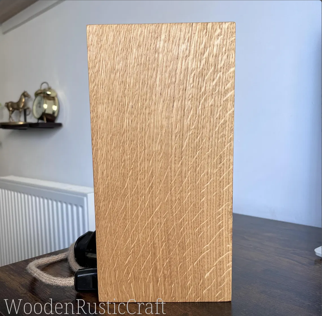 Rectangular English Oak Wall Light