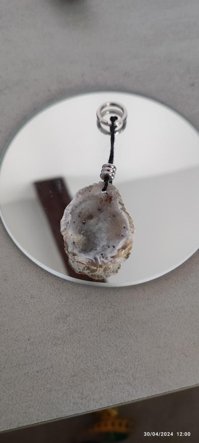 Porte clés agate druzy